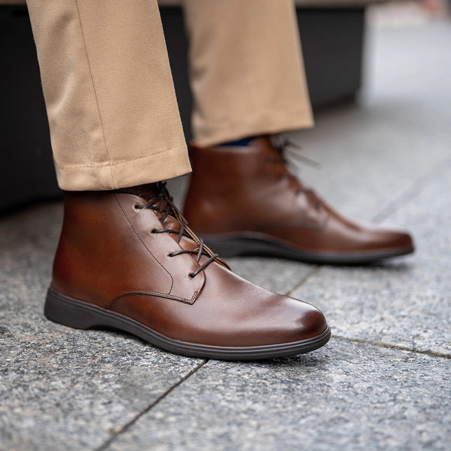 AMBERJACK THE CHUKKA MEN BOOTS - Chestnut & Mocha