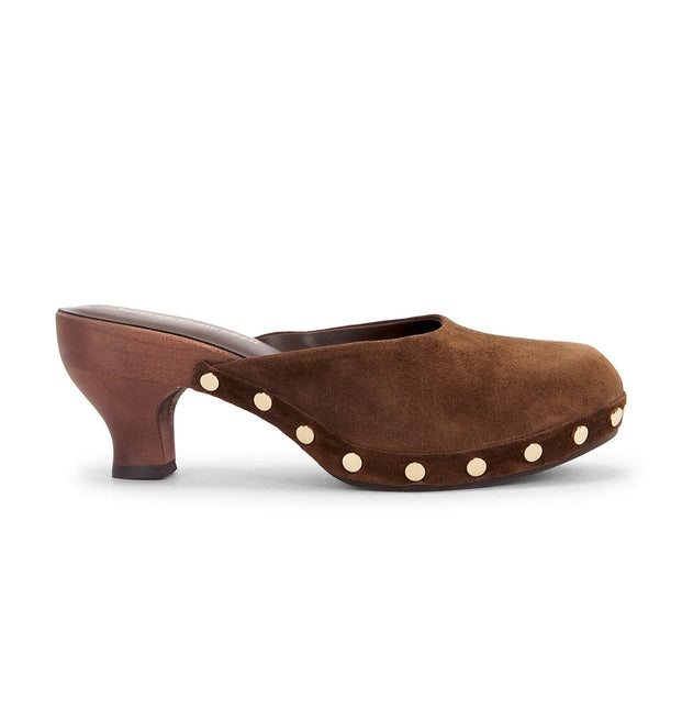 JEFFREY CAMPBELL CLOGUETTE WOMEN MULES Espresso Suede
