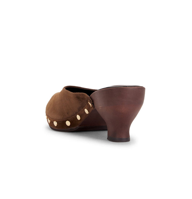 JEFFREY CAMPBELL CLOGUETTE WOMEN MULES Espresso Suede