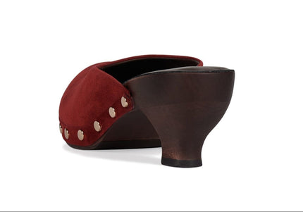 JEFFREY CAMPBELL CLOGUETTE WOMEN MULES Plum Suede