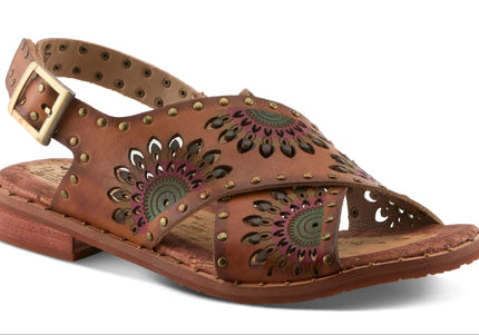 L'ARTISTE CROSSROADS WOMEN SANDALS - Brown Multi