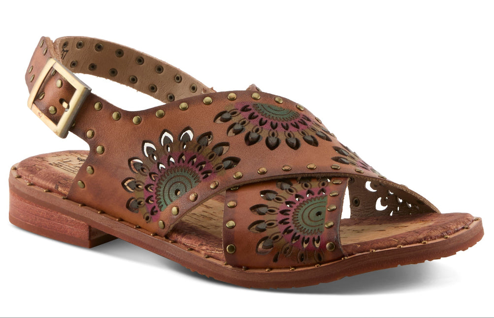 L'ARTISTE CROSSROADS WOMEN SANDALS - Brown Multi