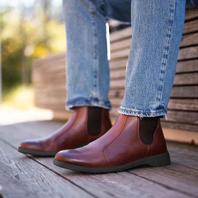 AMBERJACK THE CHELSEA MEN BOOTS - Chestnut & Mocha