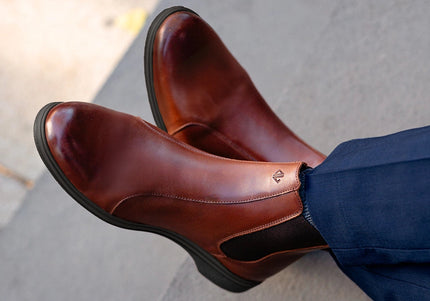 AMBERJACK THE CHELSEA MEN BOOTS - Chestnut & Mocha