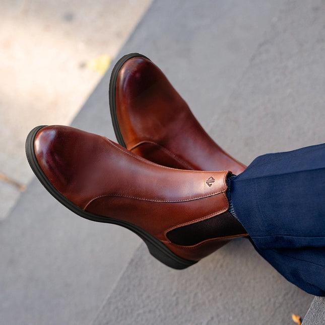 AMBERJACK THE CHELSEA MEN BOOTS - Chestnut & Mocha