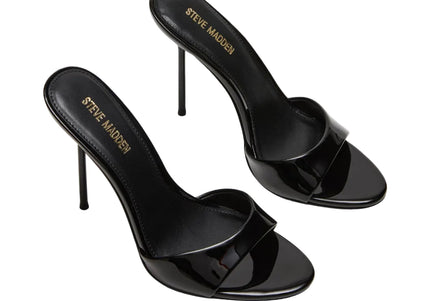 STEVE MADDEN DAVINA WOMEN MULES - Black Patent