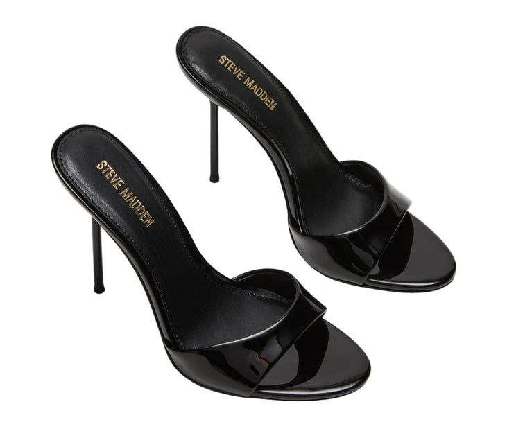 STEVE MADDEN DAVINA WOMEN MULES - Black Patent