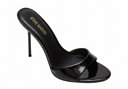STEVE MADDEN DAVINA WOMEN MULES - Black Patent