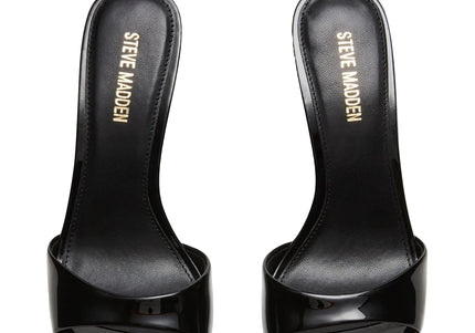 STEVE MADDEN DAVINA WOMEN MULES - Black Patent