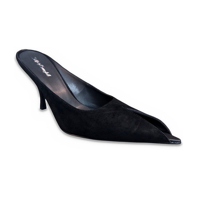 JEFFREY CAMPBELL DESTINEE WOMEN MULES - Black Suede