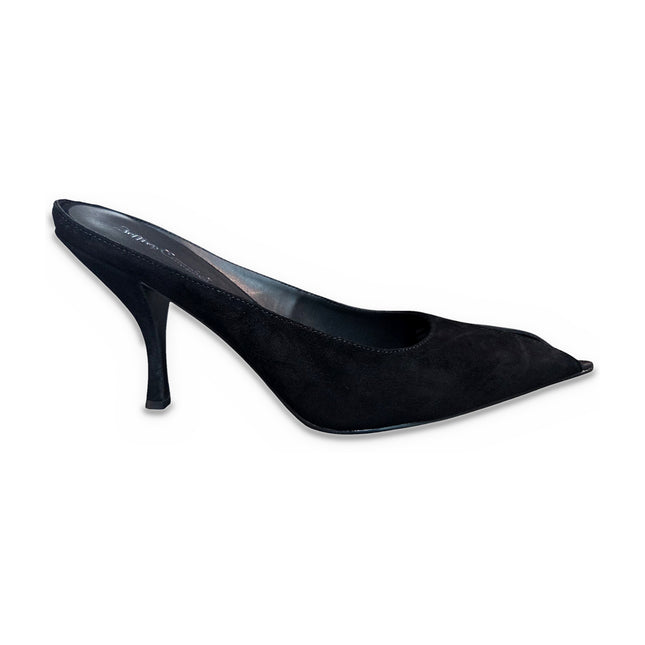 JEFFREY CAMPBELL DESTINEE WOMEN MULES - Black Suede