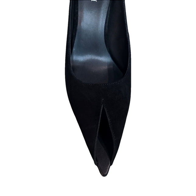JEFFREY CAMPBELL DESTINEE WOMEN MULES - Black Suede