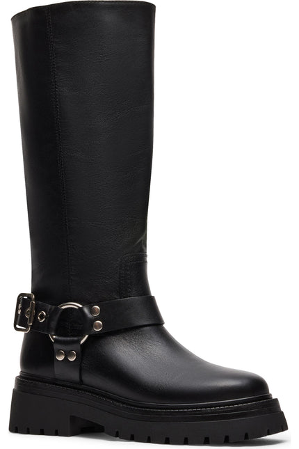 STEVE MADDEN EVEREST WOMEN BOOTS - Black Leather