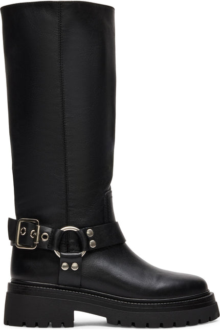 STEVE MADDEN EVEREST WOMEN BOOTS - Black Leather