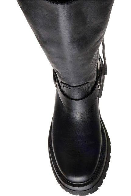 STEVE MADDEN EVEREST WOMEN BOOTS - Black Leather
