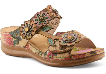 L'ARTISTE FEELSGREAT WOMEN SANDALS - Beige Multi