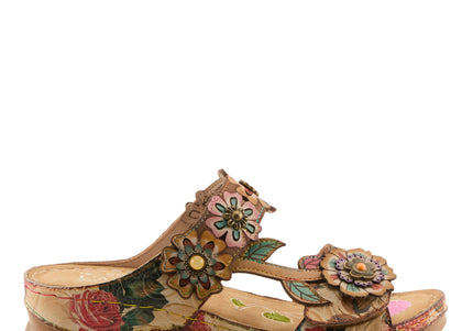 L'ARTISTE FEELSGREAT WOMEN SANDALS - Beige Multi