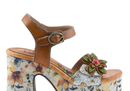 L'ARTISTE FELIS WOMEN SANDALS - Camel Multi