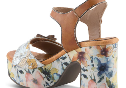 L'ARTISTE FELIS WOMEN SANDALS - Camel Multi