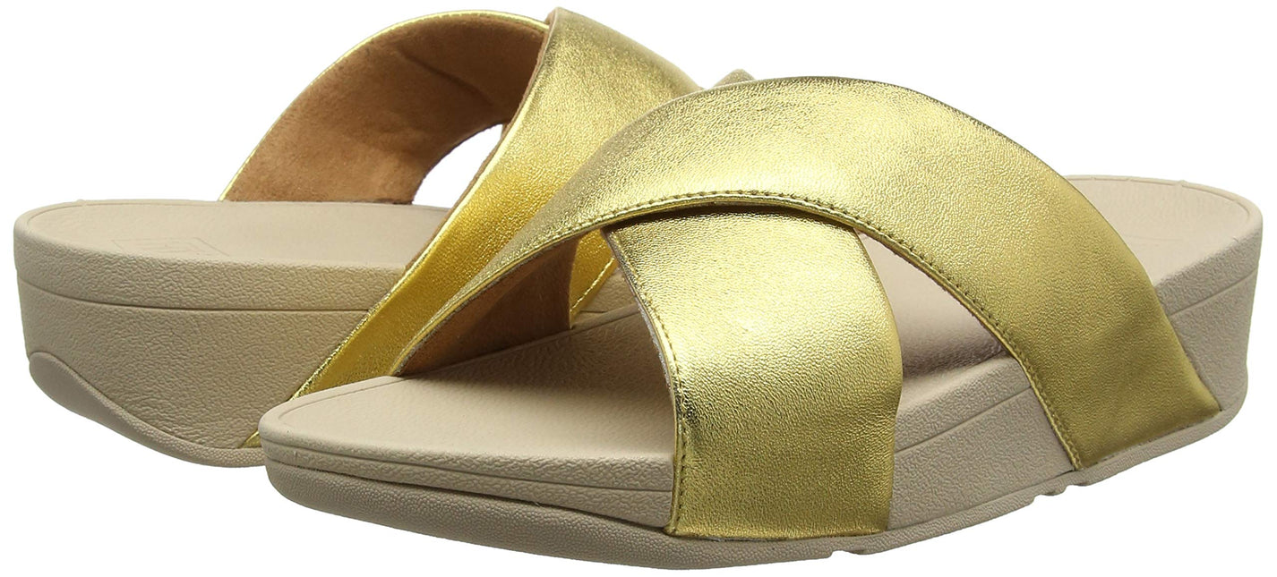FITFLOP LULU CROSS SLIDE SANDALS - LEATHER NYCK - New York City Kicks