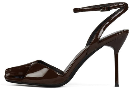 JEFFREY CAMPBELL FONTAINE WOMEN HEELS Brown Patent