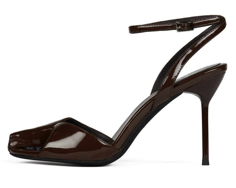 JEFFREY CAMPBELL FONTAINE WOMEN HEELS Brown Patent
