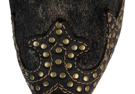 JEFFREY CAMPBELL GIDDY-STUD WOMEN BOOTS - Black Bronze Hair Combo