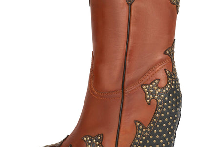 JEFFREY CAMPBELL GIDDY-STUD WOMEN BOOTS - Tan Black