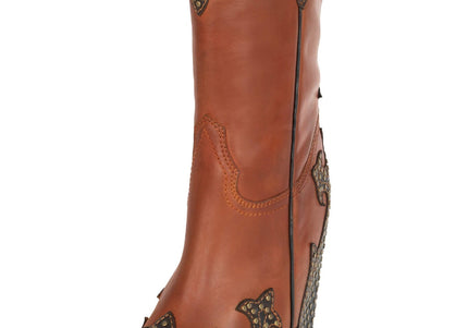 JEFFREY CAMPBELL GIDDY-STUD WOMEN BOOTS - Tan Black