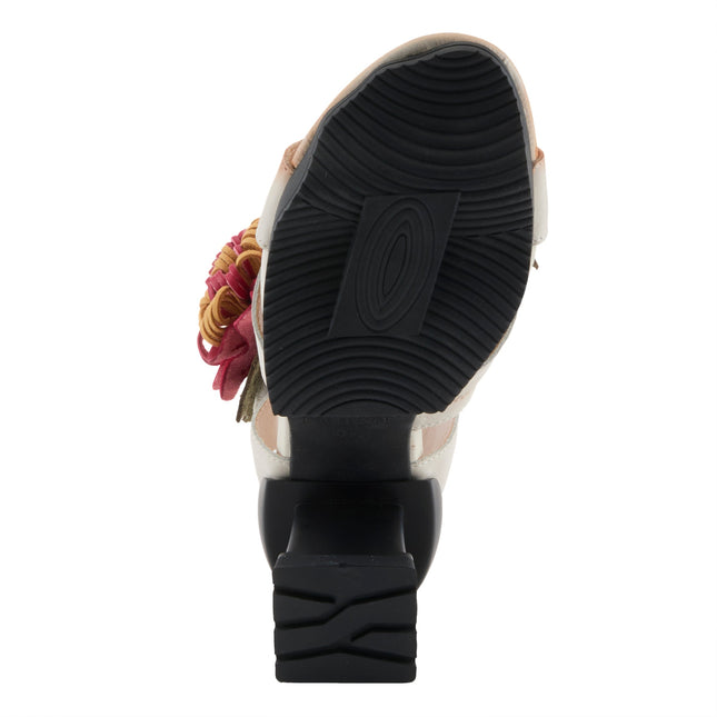 L'ARTISTE HOOKED WOMEN SANDALS - Beige Multi