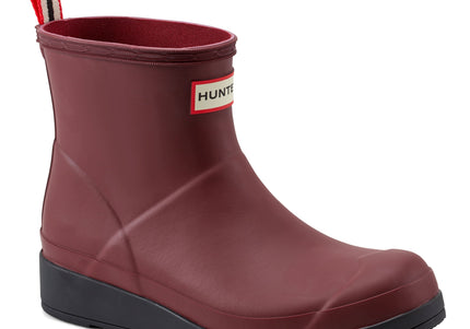 HUNTER W PLAY SHORT BOOT WOMEN RAIN BOOTS - Red