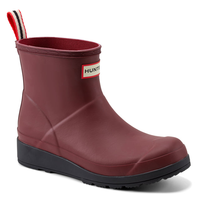 HUNTER W PLAY SHORT BOOT WOMEN RAIN BOOTS - Red