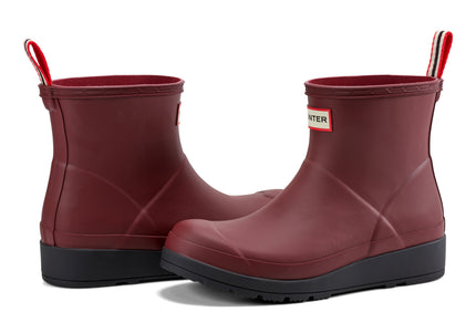 HUNTER W PLAY SHORT BOOT WOMEN RAIN BOOTS - Red