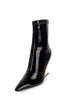 Black Crinkle Patent Gold