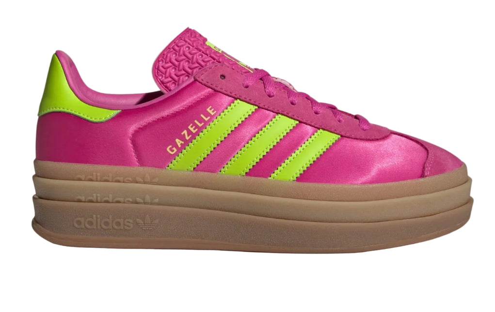 ADIDAS GAZELLE BOLD WOMEN SNEAKERS - Semi Lucid Fuchsia/Solar Slime/Gold Metallic