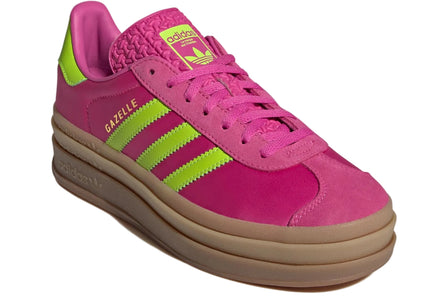 ADIDAS GAZELLE BOLD WOMEN SNEAKERS - Semi Lucid Fuchsia/Solar Slime/Gold Metallic