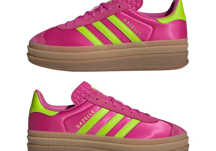 ADIDAS GAZELLE BOLD WOMEN SNEAKERS - Semi Lucid Fuchsia/Solar Slime/Gold Metallic