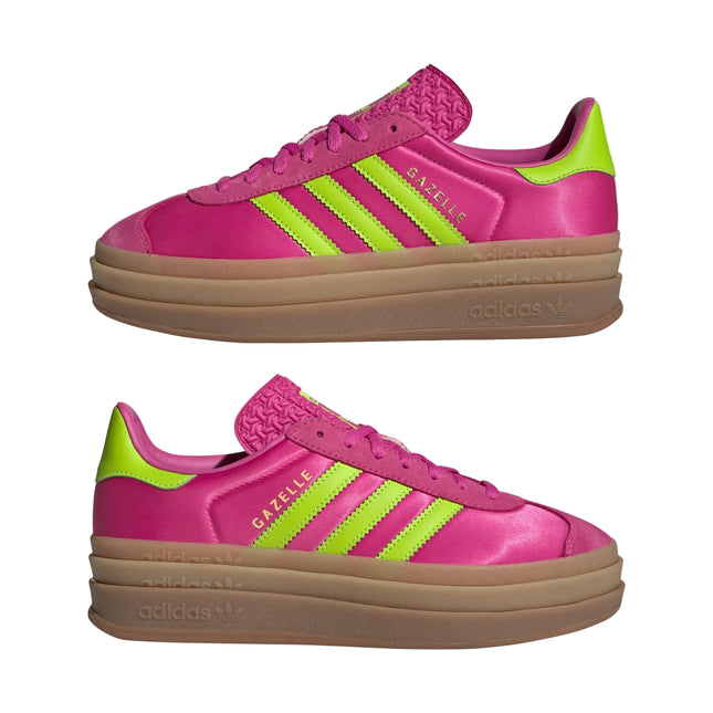 ADIDAS GAZELLE BOLD WOMEN SNEAKERS - Semi Lucid Fuchsia/Solar Slime/Gold Metallic