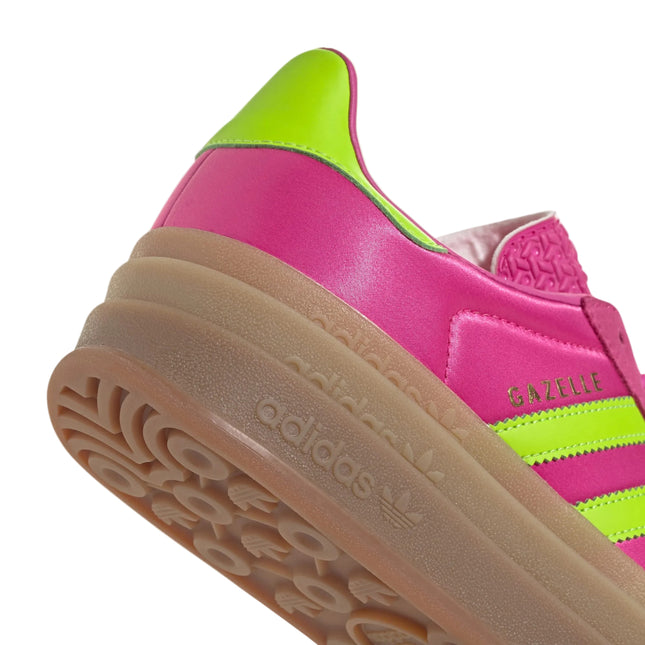 ADIDAS GAZELLE BOLD WOMEN SNEAKERS - Semi Lucid Fuchsia/Solar Slime/Gold Metallic
