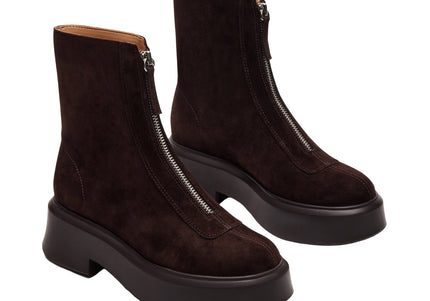 STEVE MADDEN JONES WOMEN BOOTS - Brown Suede