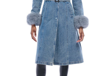 AZALEA WANG KAYA WOMEN COATS - Denim