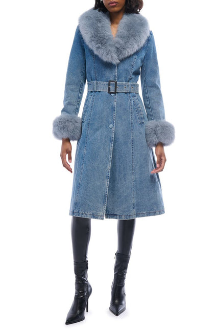 AZALEA WANG KAYA WOMEN COATS - Denim