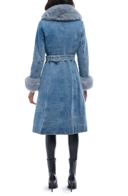 AZALEA WANG KAYA WOMEN COATS - Denim