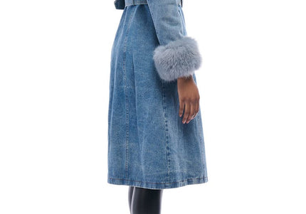 AZALEA WANG KAYA WOMEN COATS - Denim