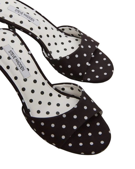 STEVE MADDEN KENDRIX WOMEN MULES - Black / White