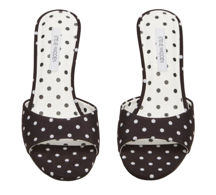 STEVE MADDEN KENDRIX WOMEN MULES - Black / White