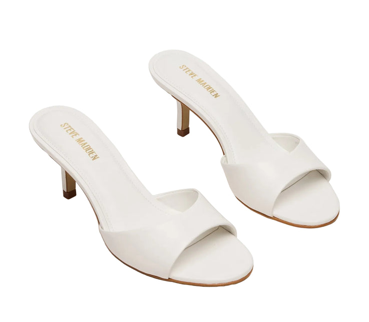 STEVE MADDEN KENDRIX WOMEN MULES - White Leather