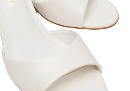 STEVE MADDEN KENDRIX WOMEN MULES - White Leather