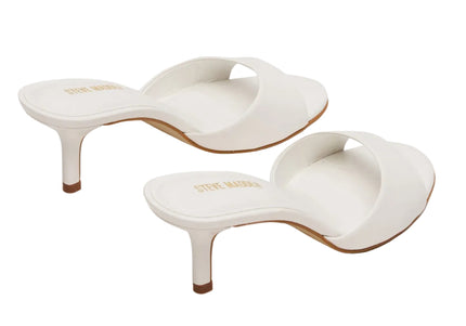 STEVE MADDEN KENDRIX WOMEN MULES - White Leather