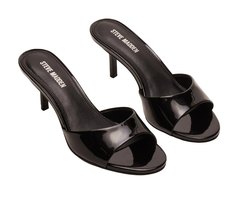 STEVE MADDEN KENDRIX WOMEN MULES - Black Leather